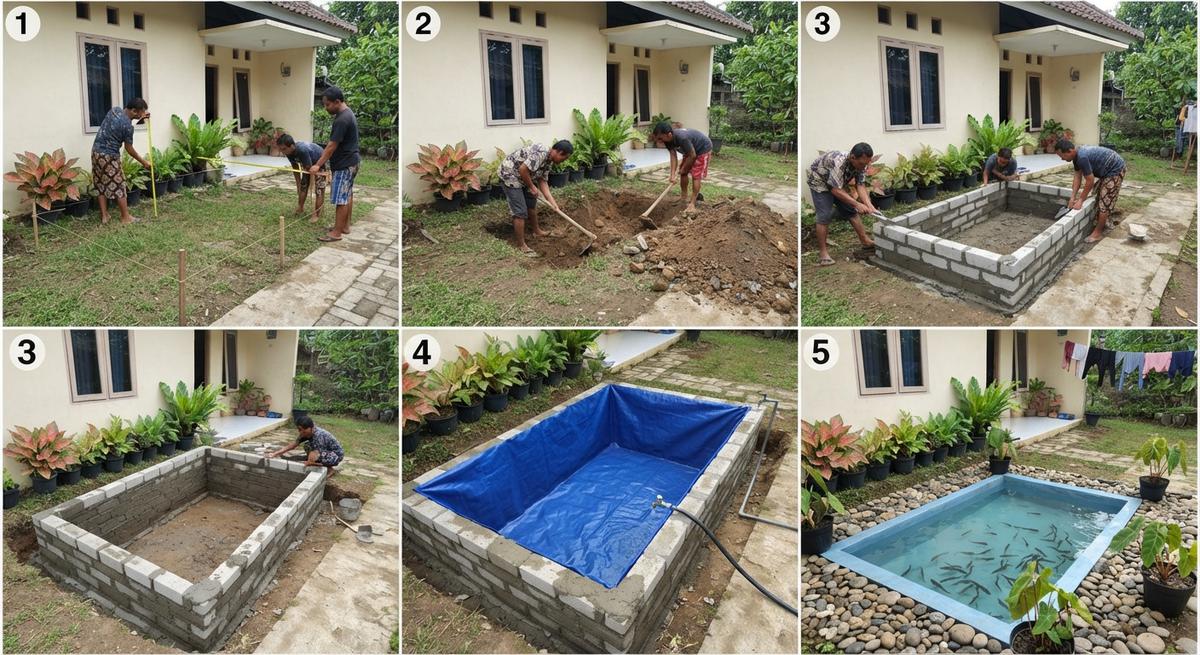 Langkah Membuat Kolam Mini dari Nol