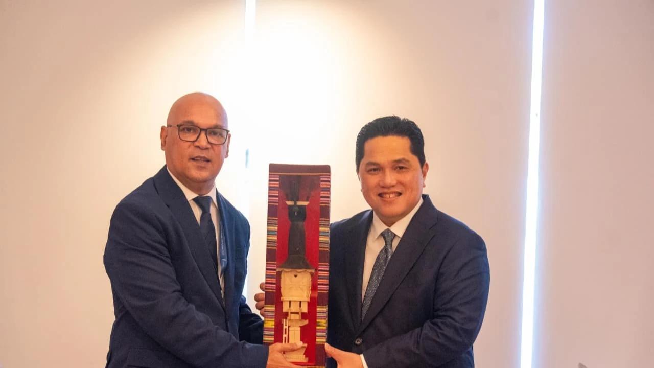 Menpora Erick Thohir saat bertemu bilateral dengan Menpora Timor Leste Neylo Isaac Sarmento dalam SEA Ministerial Meeting on Youth and Sports 2026