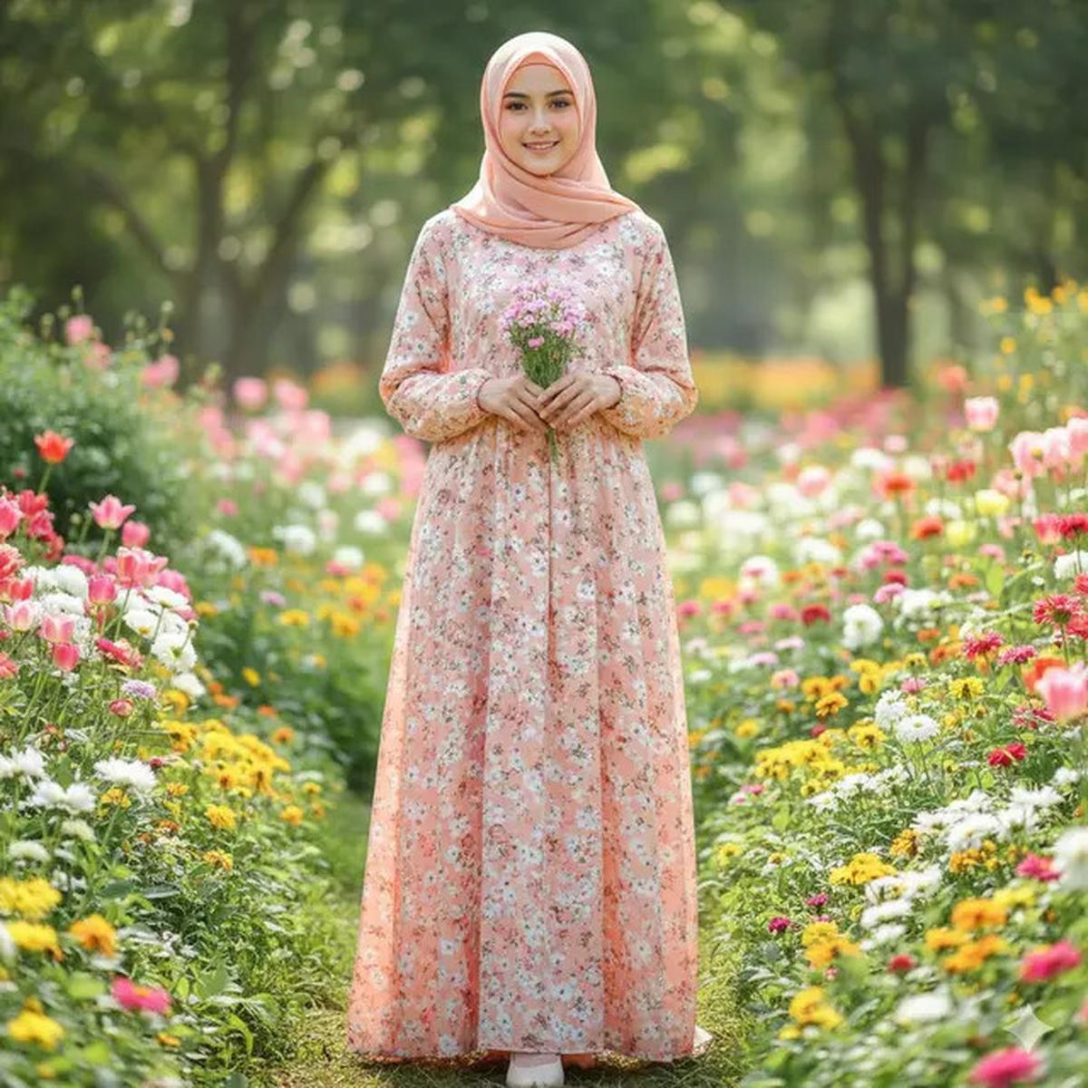 9 Gamis Set Hijab Syar'i Terbaru 2025, Outfit Simple Elegan untuk Harian