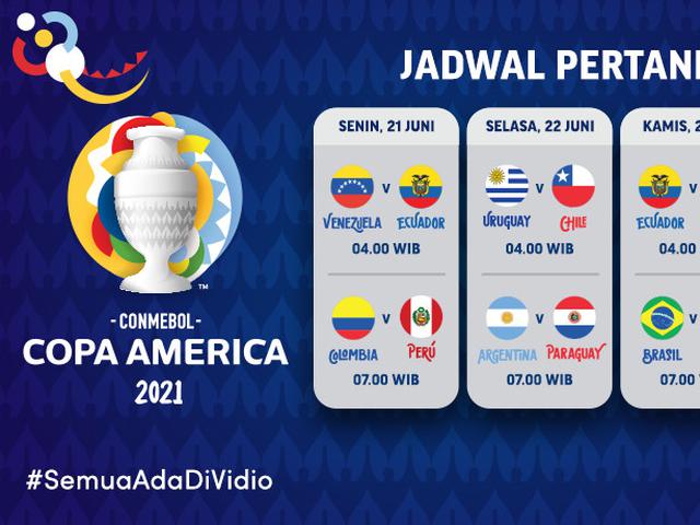 Saksikan Jadwal Dan Live Streaming Copa America 2021 Pekan Ini Di Vidio Bola Liputan6 