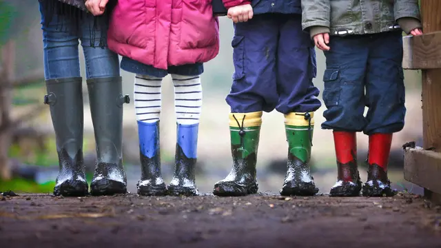 Kids with their friends