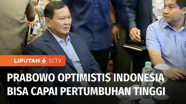Menteri Pertahanan Prabowo Subianto optimistis Indonesia bisa mencapai pertumbuhan yang tinggi di tengah ketidakpastian dunia. Hal ini disampaikan Prabowo dalam acara Trimegah Political and Economic Outlook 2024, Rabu kemarin di Jakarta.