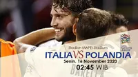 Italia akan berhadapan dengan Polandia dalam lanjutan UEFA Nations League (Liputan6.com / Triyasni)