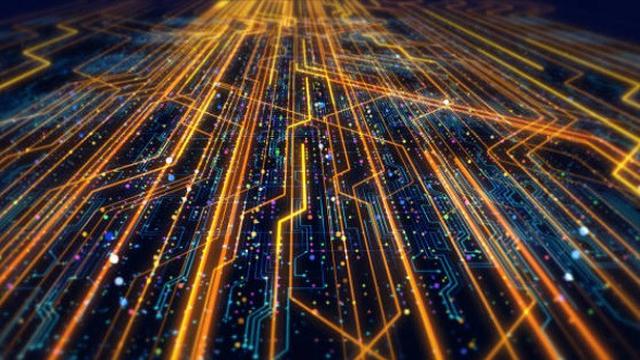 Ilustrasi jaringan teknologi.