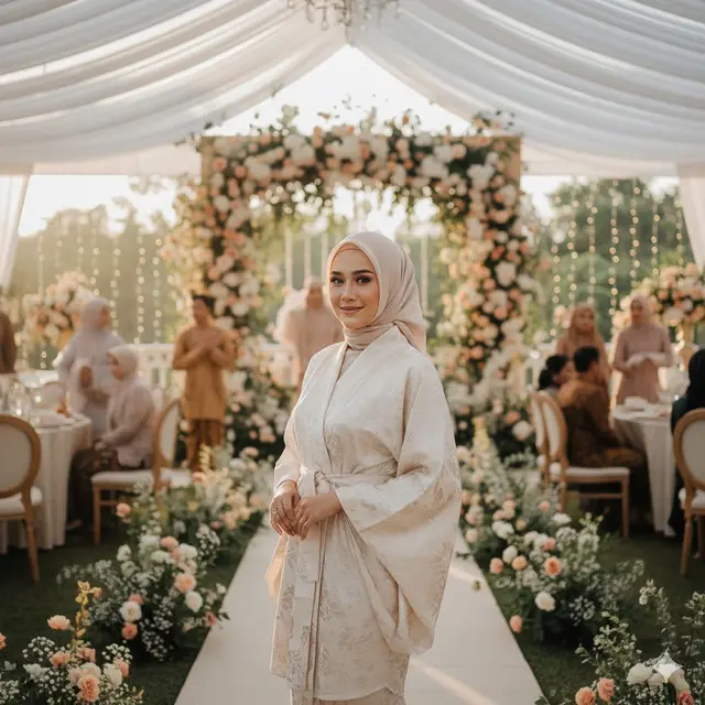 Kebaya Kimono Brokat (Gemini AI)