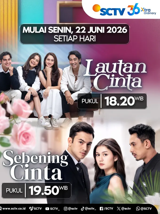 SCTV Persembahkan 2 Sinetron Terbaru Bertajuk “Lautan Cinta” dan “Sebening Cinta” Bersama Abidzar Al Ghifari Hingga Zoe Jackson