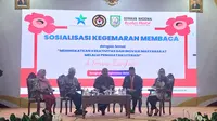 Kegiatan Sosialisasi Pembudayaan Kegemaran Membaca di Balai Raya Semarak, Kota Bengkulu, Selasa (24/9/2024). (Liputan6.com/ Dok Ist)