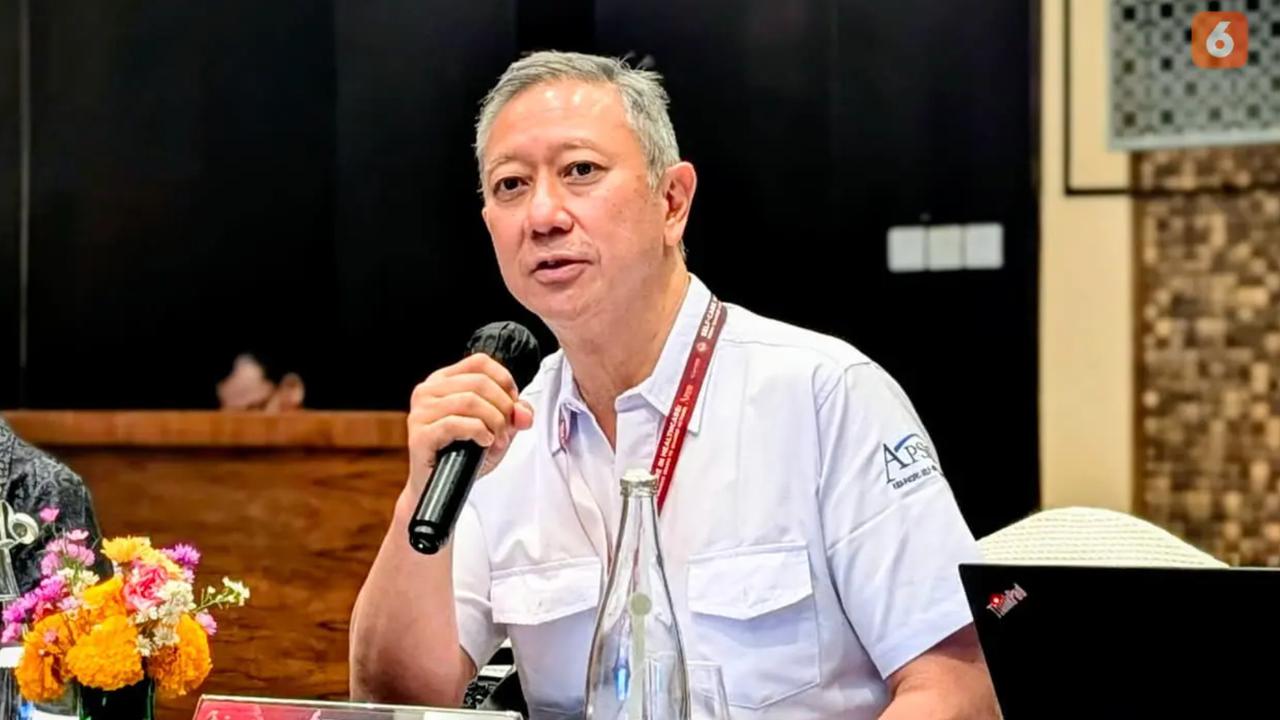 Ketua APSMI, Perwakilan GP Farmasi dan CEO PT Konimex, Rachmadi Joesoef, dalam konferensi pers Asia Pacific Self-Medication Industry (APSMI) Summit di Bali, Kamis (9/10/2025).