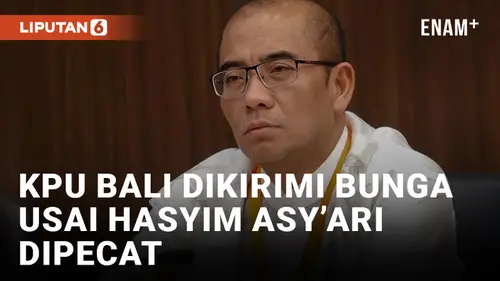 VIDEO: Hasyim Asy'ari Dipecat, BEM UNUD Kirim Karangan Bunga ke KPU Bali