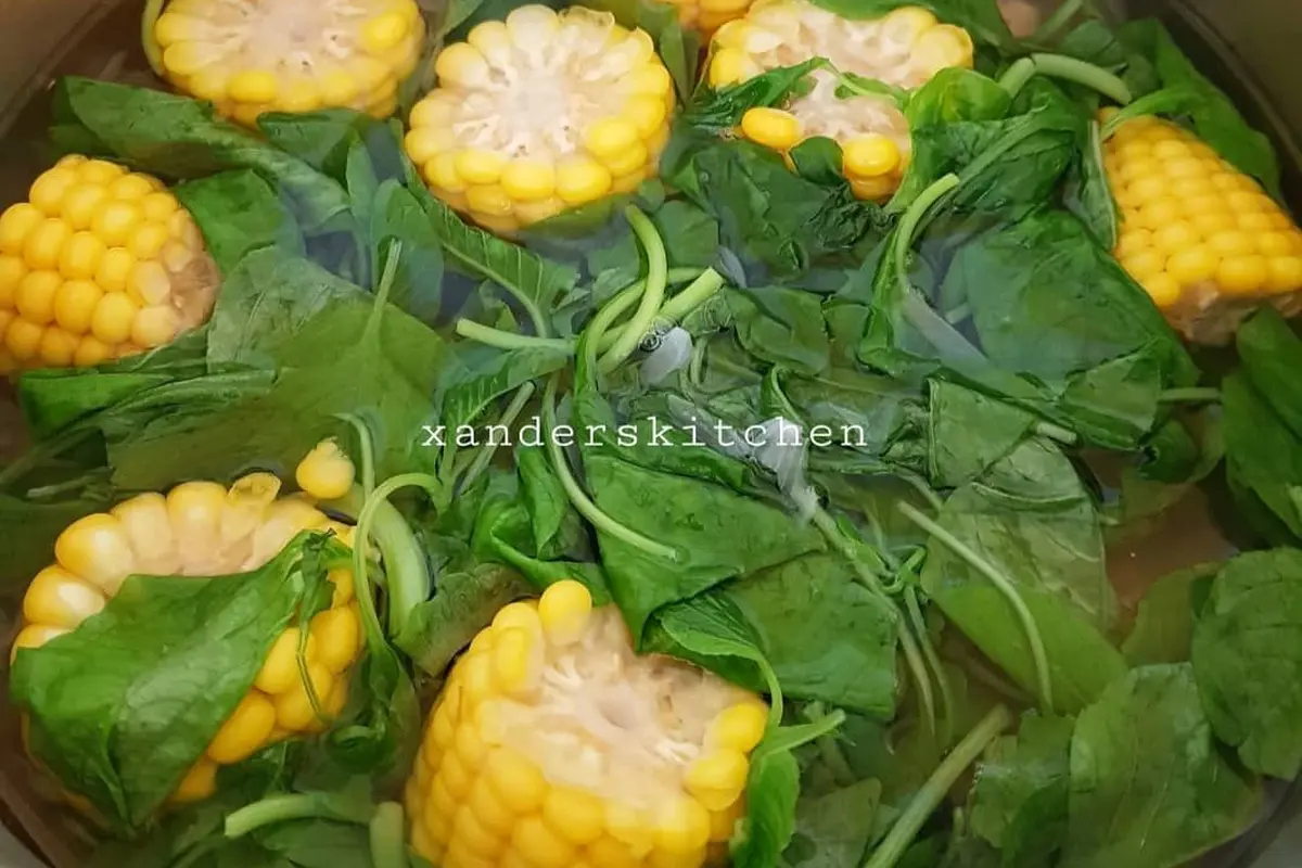 Sayur bayam bening
