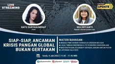 Live Liputan6 Update menyajikan laporan dari berbagai penjuru Senin, 4 Juli 2022   | Pukul 11.00 WIB | dengan Tema Siap-Siap, Ancaman Krisis Pangan Global Bukan Gertakan

Selain itu ada juga laporan langsung:
- Wabah PMK Hewan Ternak di Cirebon Me...