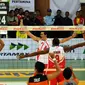 Tim putra Jakarta Pertamina Energy sukses membungkam Jakarta BNI 46 di Pertamina Proliga 2015, Dome Sport Balikpapan, (7/2/2015). Jakarta Pertamina Energy unggul 3 set langsung. (Liputan6.com/Helmi Fithriansyah)