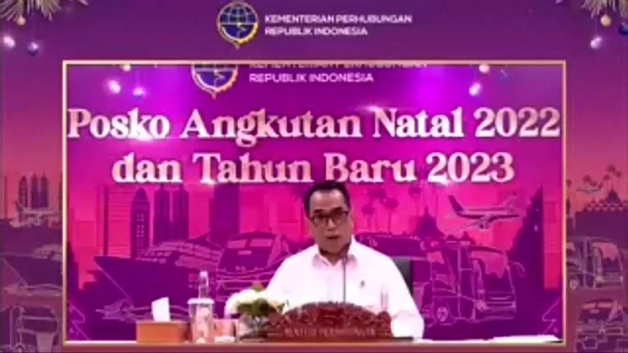 Menteri Perhubungan Budi Karya Sumadi menyebut pelayanan posko angkutan Natal 2022 dan Tahun Baru 2023 (Nataru) penuh tantangan