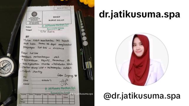 Viral di TikTok, dr. Jatikusuma sebut  teh bisa menghambat penyerapan zat besi pada anak balita, sehingga meningkatkan risiko anemia. Simak penjelasan lengkapnya! (Tangkapan Layar @dr.jatikusuma.spa)