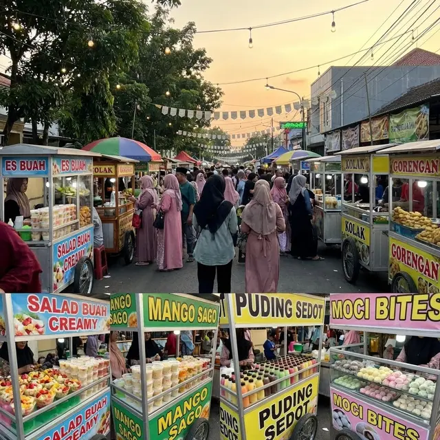 Aneka dessert takjil (Gemini AI)