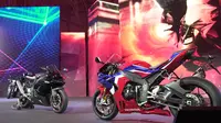 Motor baru Honda, Motor baru Honda, CBR1000RR-R Fireblade dan CBR1000RR-R Fireblade SP yang akan tampil di EICMA 2019 (Liputan6.com/Marco Tampubolon)