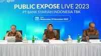 Paparan publik PT Bank Syariah Indonesia Tbk (BRIS), Rabu (29/11/2023). (Foto: BSI)