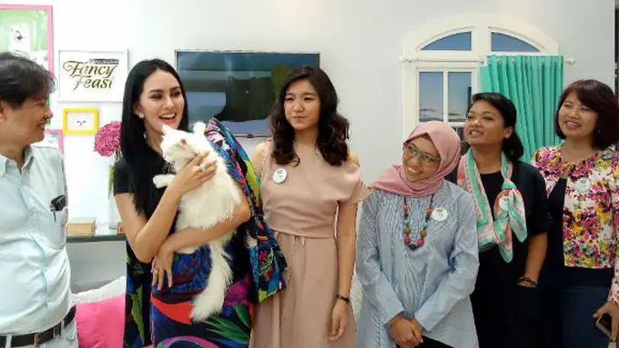 Kartika Putri dalam acara Fancy Feast/Vemale.com