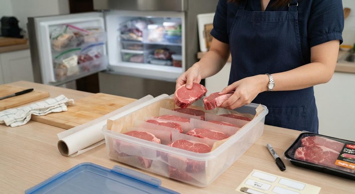 9 Cara Menyimpan Daging di Freezer agar Tidak Menempel, Mudah Diambil Sebagian