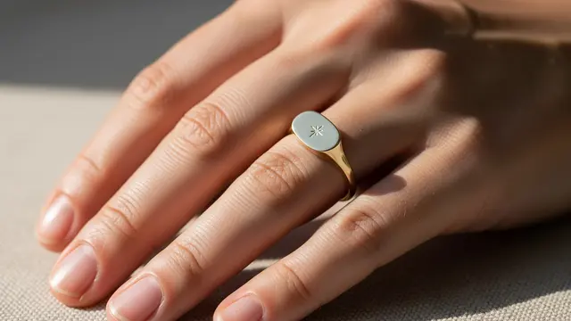 Cincin Signet Minimalis (Model Cap Ramping)