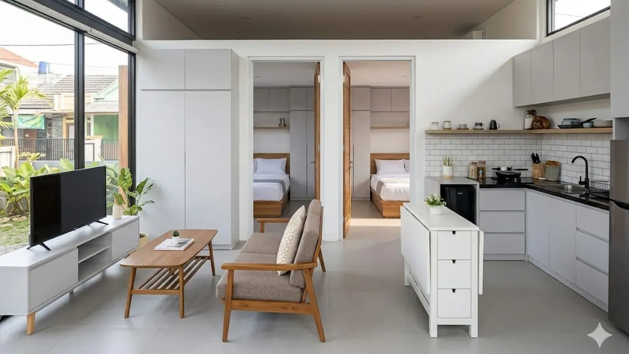 Inspirasi Desain Rumah Semi Permanen Tipe 36 dengan 2 Kamar
