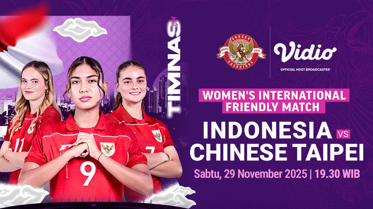Link Live Streaming Timnas Indonesia Putri vs Chinese Taipei, FIFA Women’s Match Day Tayang di Vidio