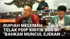 Komisi XI DPR RI menggelar rapat kerja dengan Gubernur Bank Indonesia Perry Warjiyo terkait laporan kinerja Bank Indonesia tahun 2025, Senin (18/5). Anggota Fraksi PDIP, Harris Turino mempertanyakan pernyataan Gubernur BI yang menyatakan nilai tukar ...