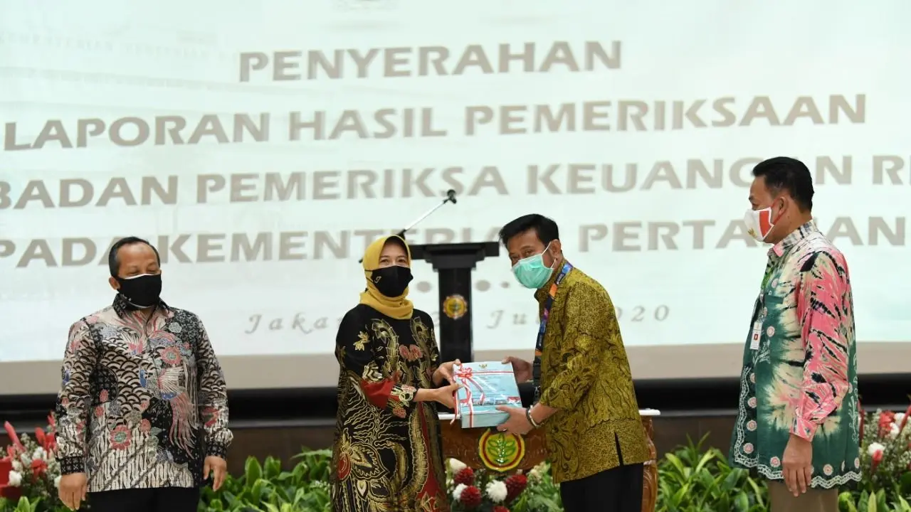 Kementerian Pertanian (Kementan) kembali meraih opini Wajar Tanpa Pengecualian (WTP) dari Badan Pemeriksa Keuangan (BPK). (Dok Kementan)