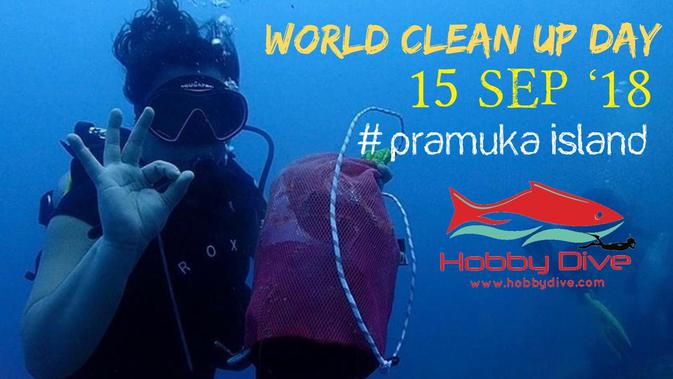 Aksi Menyelam Bersih Laut World Cleanup Day