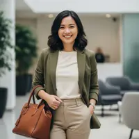 Ide Outfit Wanita Pertama Kali Masuk Kerja Setelah Libur Lebaran (Image by Gemini AI)