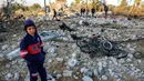 Sedikitnya 46.584 warga Palestina tewas dan 109.731 lainnya mengalami luka sejak serangan militer Israel memanas di Gaza, 7 Oktober 2023 lalu. (BASHAR TALEB/AFP)