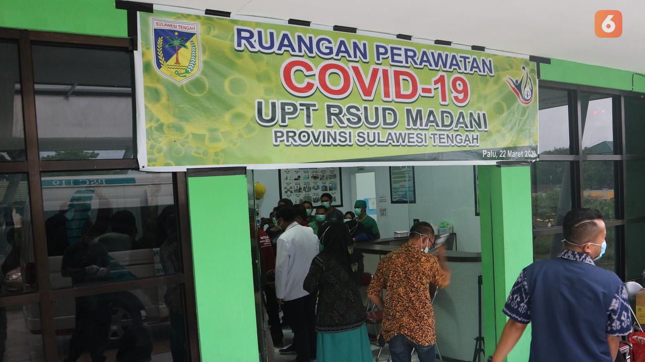 ruang perawatan pasien covid-19 di RS Madani Palu