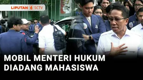 VIDEO: Demo Tolak RUU TNI di Depan Gedung DPR, Mahasiswa Adang Mobil Menteri Hukum