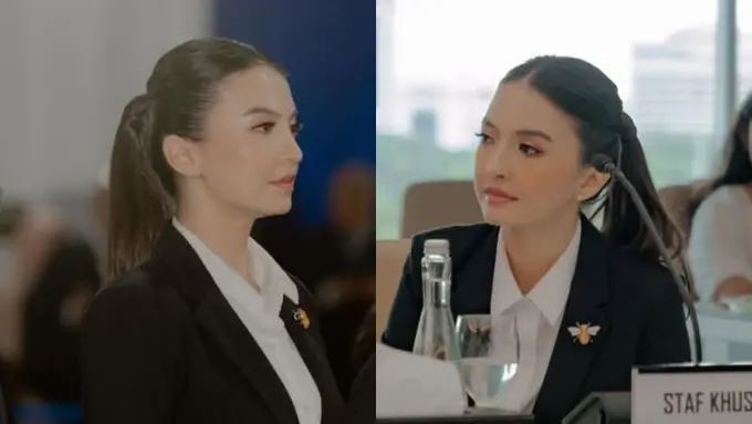 Raline Shah Tampil Formal dan Berkelas dalam Pelantikan Komdigi, Pakai Asesoris Bros Emas (credit: instagram.com/ralineshah)