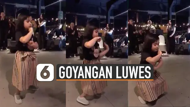 Video kocak bocah perempuan goyang luwes sekali saat joget lagu dangdut viral di media sosial. Bocah ini tanpa ragu berjoget di depan pemusik.