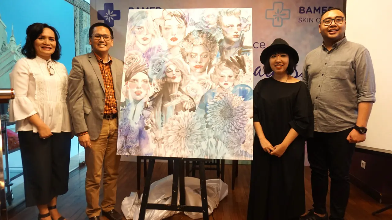 Instalasi artwork di klinik kecantikan