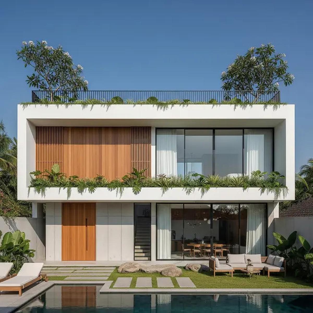 8 Model Rumah Sederhana Tapi Mewah dengan Atap Datar dan Rooftop, Inspirasi Hunian Masa Kini