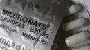 Obat jenis Mildronate (Meldonium) di sebuah apotek di Saulkrasti, Latvia, Rabu (9/3/2016). Petenis papan atas dunia, Maria Sharapova gagal dalam tes doping di Australia Terbuka, Januari lalu karena positif mengonsumsi meldonium. (REUTERS/Ints Kalnins)