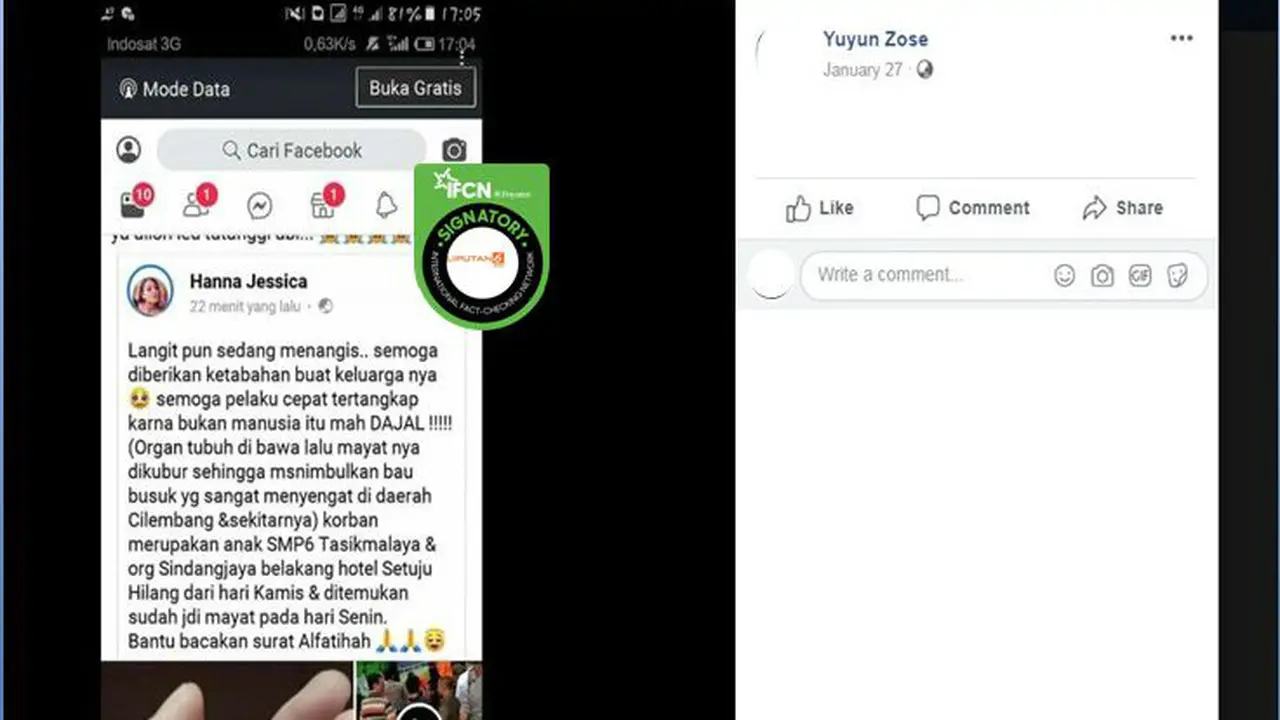 [Cek Fakta] Jasad Siswa SMPN6 Tasikmalaya Sudah Diambil Organ Tubuhnya, Benarkah?
