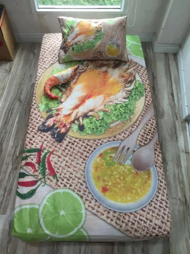 6 Motif Sprei Tema Seafood Ini Unik, Bikin Lapar Sebelum Tidur