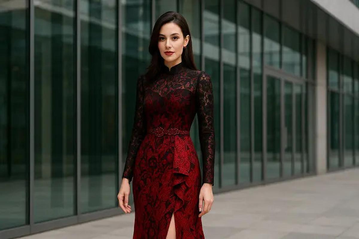 20 Model Dress Batik Kombinasi Brokat Lengan Panjang, Anggun untuk Acara Resmi dan Kondangan