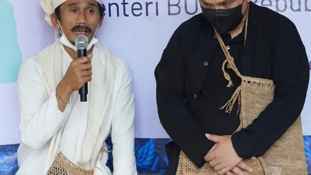 Menteri Badan Usaha Milik Negara (BUMN) Erick Thohir mendapatkan gelar adat Dulur Baduy dari masyarakat Baduy.