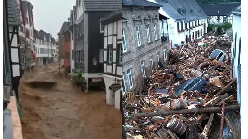 6 Potret Porak Poranda Jerman Usai Disapu Banjir Bandang