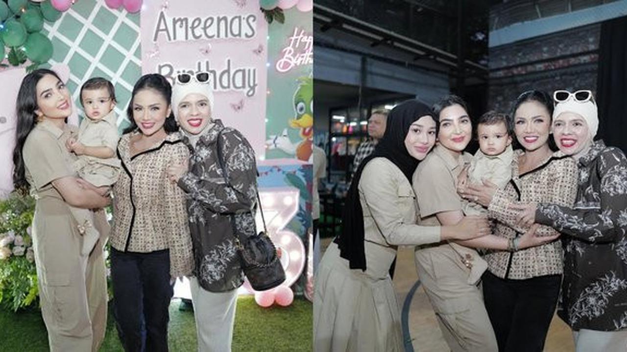 Aurel Hermansyah Rayakan Ultah Ameena bersama Ibu Kandung, Sambung dan Mertua, Penuh Bahagia