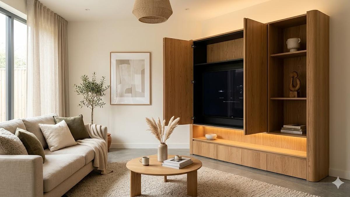 7 Ide Dekorasi Dinding untuk Menyamarkan TV di Ruang Tamu agar Tak Mencolok
