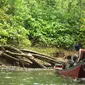 Akses menuju hutan desa di Desa Genting Tanah, Kabupaten Kutai Kartanegara. (foto: Abdul Jalil)