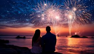 Ilustrasi tahun baru bersama pacar. (Image By Freepik)