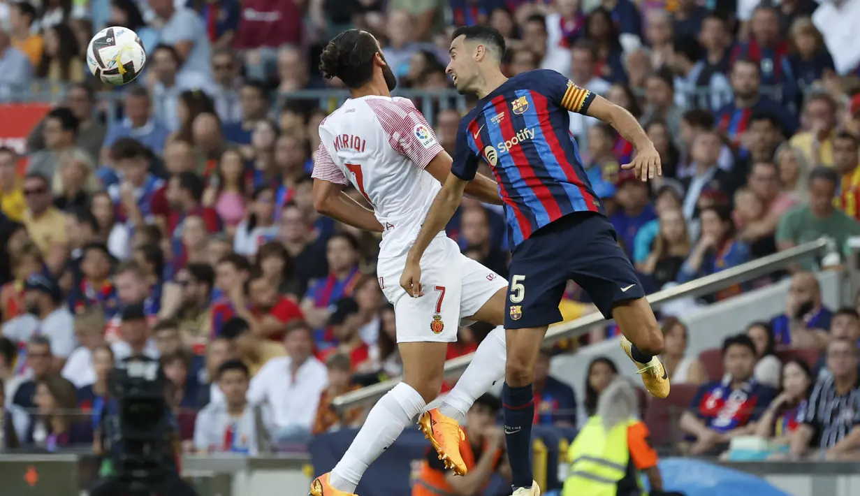 Blaugrana menang dengan skor meyakinkan 3-0. (AP Photo/Joan Monfort)