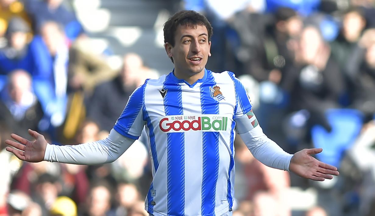 2. Mikel Oyarzabal (11 assist) - Penyerang berusia 23 tahun ini mampu menyumbangkan 11 assist dari 35 laganya bersama Real Sociedad di musim ini. (AFP/Ander Gillenea)