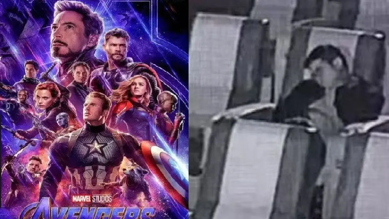 pria ketiduran nonton Avengers